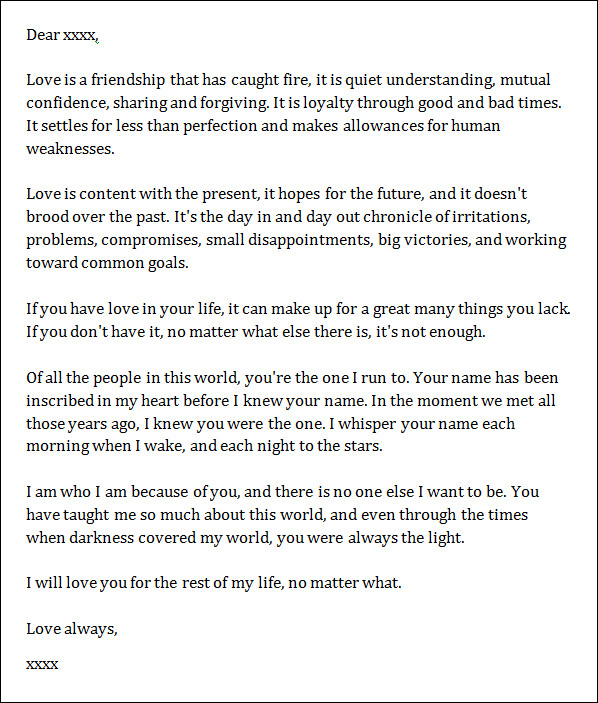 Sample Letter For Boyfriend from www.sampletemplates.com
