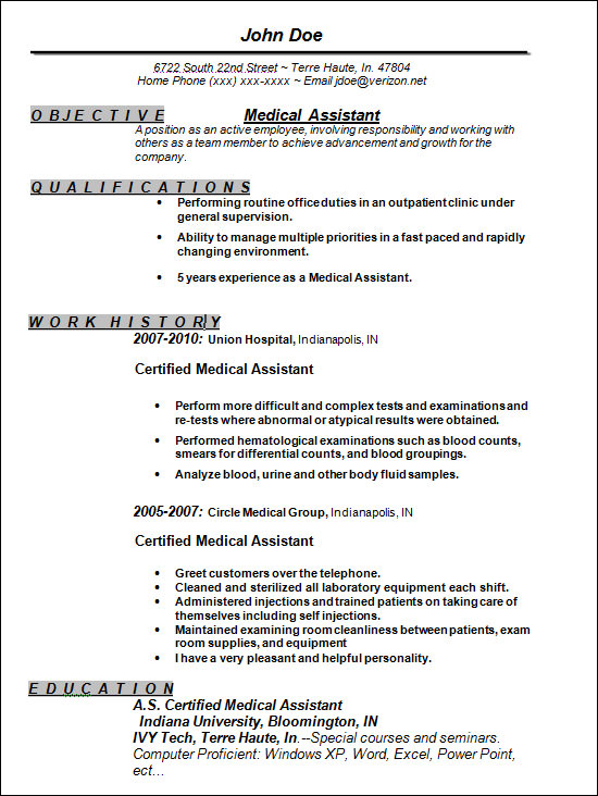 Free-medical-assistant-resume