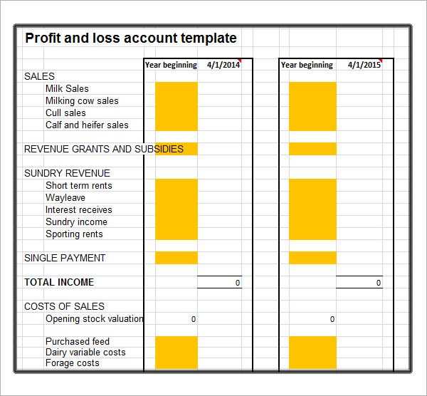 Profit and Loss Template 20+ Download Free Documents in PDF, Word