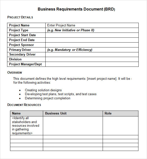 Business Plan Template Free Word Document