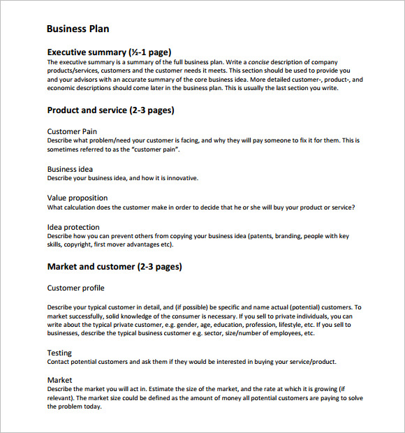 Free business plan template for trucking company